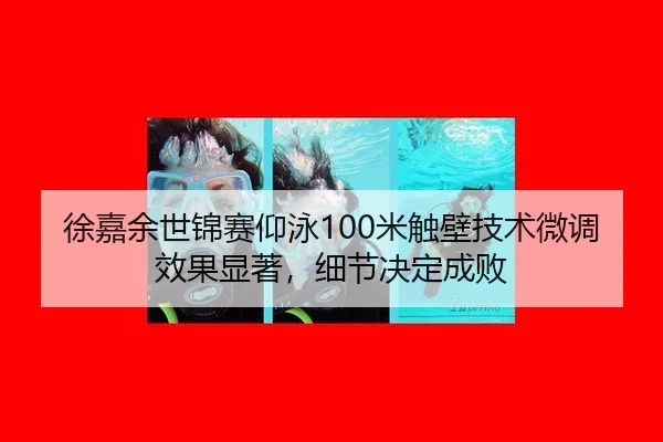 徐嘉余世锦赛仰泳100米触壁技术微调效果显著，细节决定成败